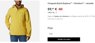 Chaqueta shell impermeable Columbia Earth Explorer™ para hombre por 59.99€