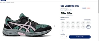Zapatillas para niños Asics Gel Venture 8 Gs por 20€