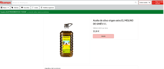 Aceite de oliva virgen extra EL MOLINO DE GINÉS 5 l por 15,26€