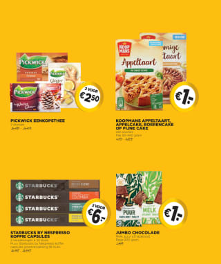 Jumbo actie de euro show 4 weken lang heel veel producten voor €1