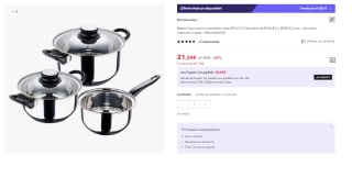 San Ignacio Bateria 5pcs acero inoxidable por 21.24€ (Cuenta Nueva 12.74€)
