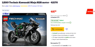 LEGO Technic Kawasaki Ninja H2R motor voor €48,99 bij Bol