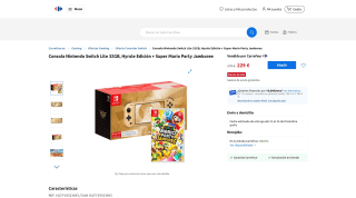 Nintendo Switch Lite 32GB Hyrule con Super Mario Party Jamboree por 229€
