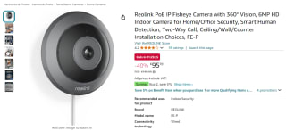 Reolink PoE IP Fisheye 360° camera voor €95,99 bij Amazon