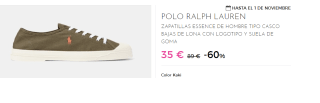Zapatillas Casual para Hombre Polo Ralph Lauren Essence por 35€