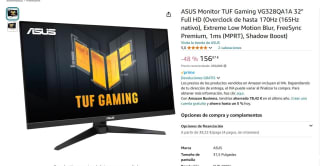 Monitor ASUS TUF Gaming VG328QA1A 31.5" LED FullHD 170Hz FreeSync por 157,87€