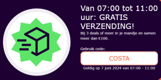 Gratis verzending bij iBOOD bij 3 deals en €100 besteding geldig tot 11 uur