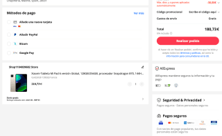 Xiaomi Pad 6 6GB 128GB a solo 180,73€