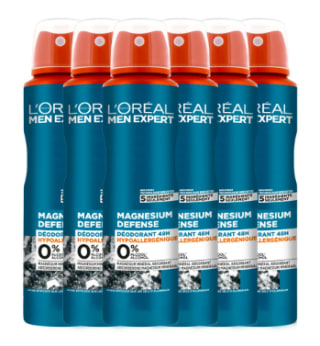6x L'Oréal Men Expert Deodorant Spray Magnesium 150 ml voor €16,47 bij Plein