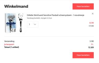 SkinGuard Sensitive Flexball scheersysteem met 2 mesjes voor €7,89 met de code