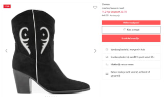 Oxmox cowboylaarzen voor €11,24 bij Wehkamp