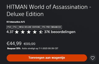 HITMAN World of Assassination - Deluxe Edition voor €44,99 in de Playstation Store
