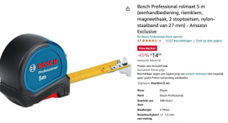Bosch rolmaat 5 meter voor €14,99