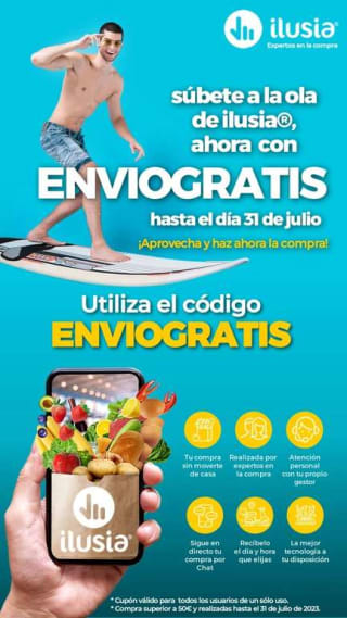 Envíos Gratis comprando en Mercadona, Dia, Carrefour a través de Ilusia
