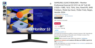 Samsung Essential Monitor LS24C310EAUXEN 24" LED IPS FullHD 75Hz por 69,99€