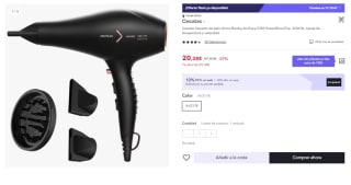 Secador de pelo iónico con 2600 W de potencia marca Cecotec por 14,26€