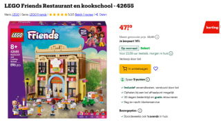 LEGO Friends Restaurant en kookschool voor €47,99 bij Bol