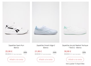 Calzado Reebok desde solo 9,50€