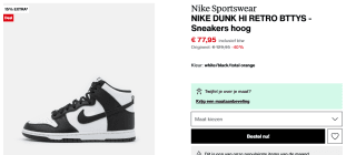 Nike Dunk High Retro Herenschoen voor €66,26 bij Zalando