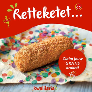 Gratis kroket op maandag 9 oktobertijdens Nationale Krokettendag bij Kwalitaria