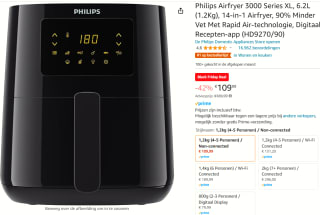Airfryer Philips AirFryer XL Spectre HD9270/90 voor €109,99 bij Amazon