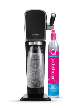 Machine à eau pétillante ART SODASTREAM + 3 bouteilles 1L compatible lave-vaisselle + 1 Recharge de CO2 à clipser Quick Connect à 79,99€