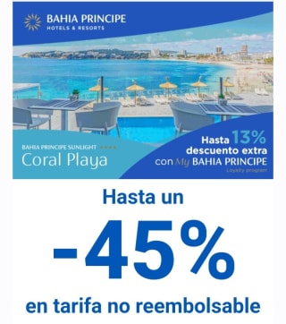 Hasta -45% con -13% de Descuento Extra con my Bahía Príncipe.