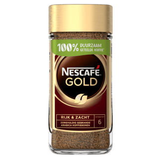 Nescafé Gold oploskoffie 200 g voor €4,49 bij Dirk