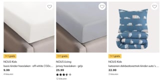 1+1 gratis op beddengoed bij Wehkamp