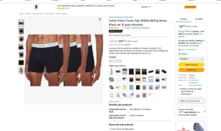 Pack 3 boxer Calvin Klein Trunk Hombre desde 19,34€