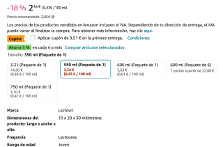 Gel de ducha Lactovit Reparador Lactourea con Protein Calcium y Lactourea 550ml por solo 1,83€