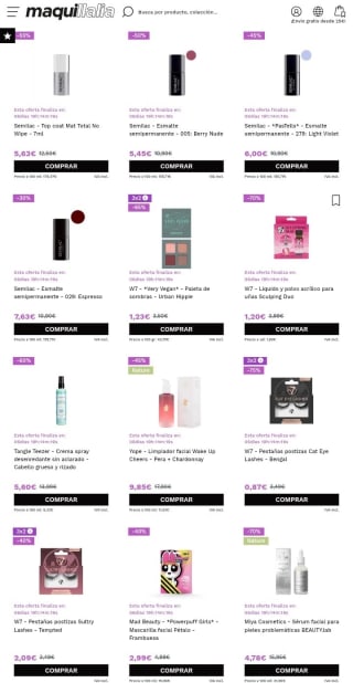 Hasta -80% Las Rebajas en Maquillalia.