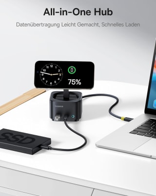 Baseus Magsafe 7-in-1 laadstation USB C dockingstation voor €48, 80 bij Amazon