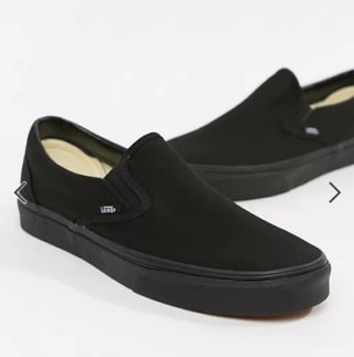 Zapatillas Vans Classic negras sin cierres por 22,05€