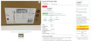 Aspiradora Dyson V8 Origin por $5,697 en Amazon