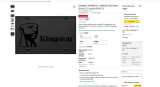 Kingston A400 SSD Disco duro sólido interno 2.5" SATA Rev 3.0, 960GB por solo 30,02€