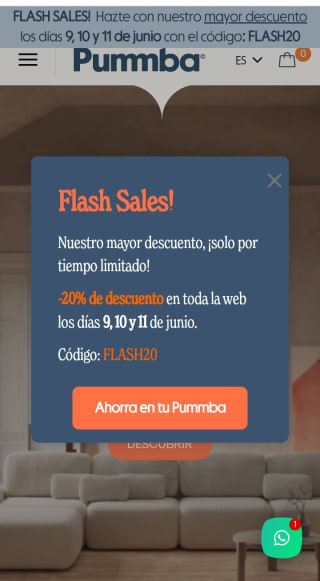 -20% en toda la Web Pummba.