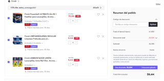 Finish 144 Pastillas Ultimate All in 1 + 2 Limpiamáquinas + 2 Ambientadores por 26,30€