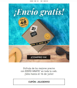 Envío gratis en toda la web en Zerca a partir de 9,99€ de compra