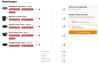Tot 30% stapelkorting op servies bij Kwantum
