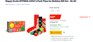 Happy Socks 4-Pack Holiday Vibes Gift Set vanaf €10,49 bij Bol.com