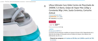 Centro de Planchado de 2400W marca Ufesa Ultimate Care Glidepor 59,99€