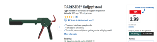 PARKSIDE Knijppistool met ergonomisch greep voor €2,99 in de Lidl webhop