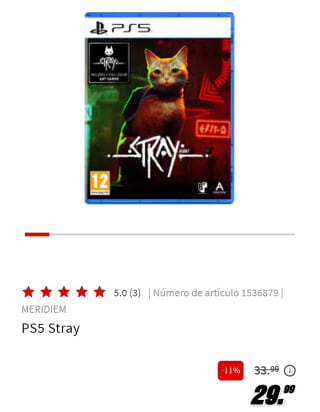 Videojuego Stray PlayStation 5 por 29,99€.