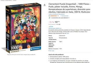 Marca Clementoni Puzzle Dragonball – 1000 Piezas – Puzle, póster Incluido por 10,19€