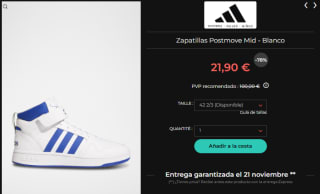 Zapatillas Adidas deporte por solo 17,90€