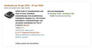 AIPER Scuba S1 voor €565,24 met de code