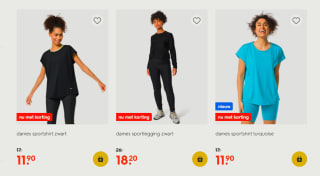 Sportkleding + -accessoires nu met 30% korting bij HEMA