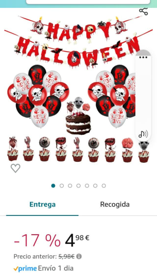 Set de Decoración de Fiesta de Halloween por 4,98€.