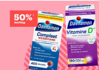 50% korting op Davitamon vitaminen, mineralen en supplementen bij Bol.com